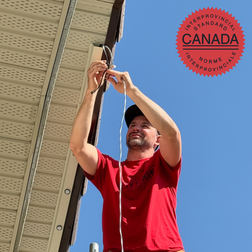 Gemstone Lights installation Langley BC Permanent outdoor lighting Langley home Gemstone Lights roofline lighting Langley