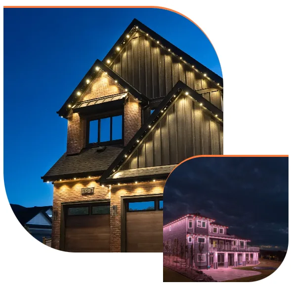 Gemstone lights offer Okanagan illuminate modern homes' architecture at dusk
